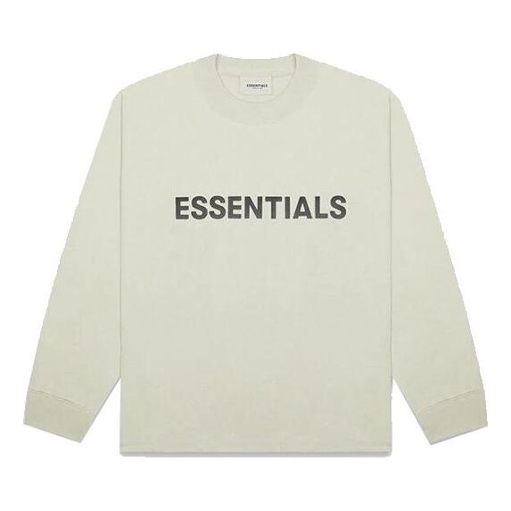 

Футболка fw20 long sleeve logo tee 'sage' Fear Of God Essentials, зеленый