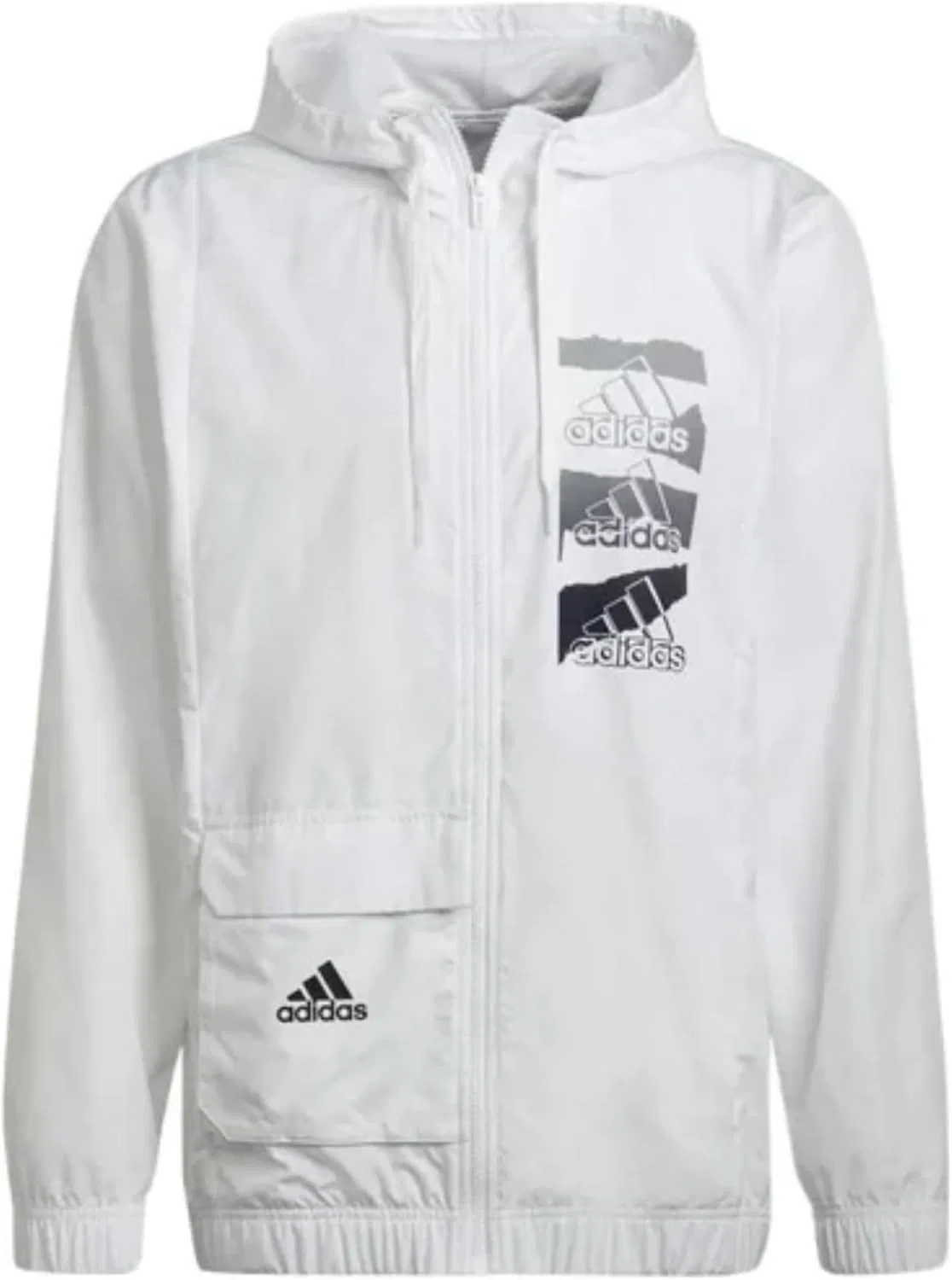Мужская тканая ветровка Adidas Essentials BrandLove, белая