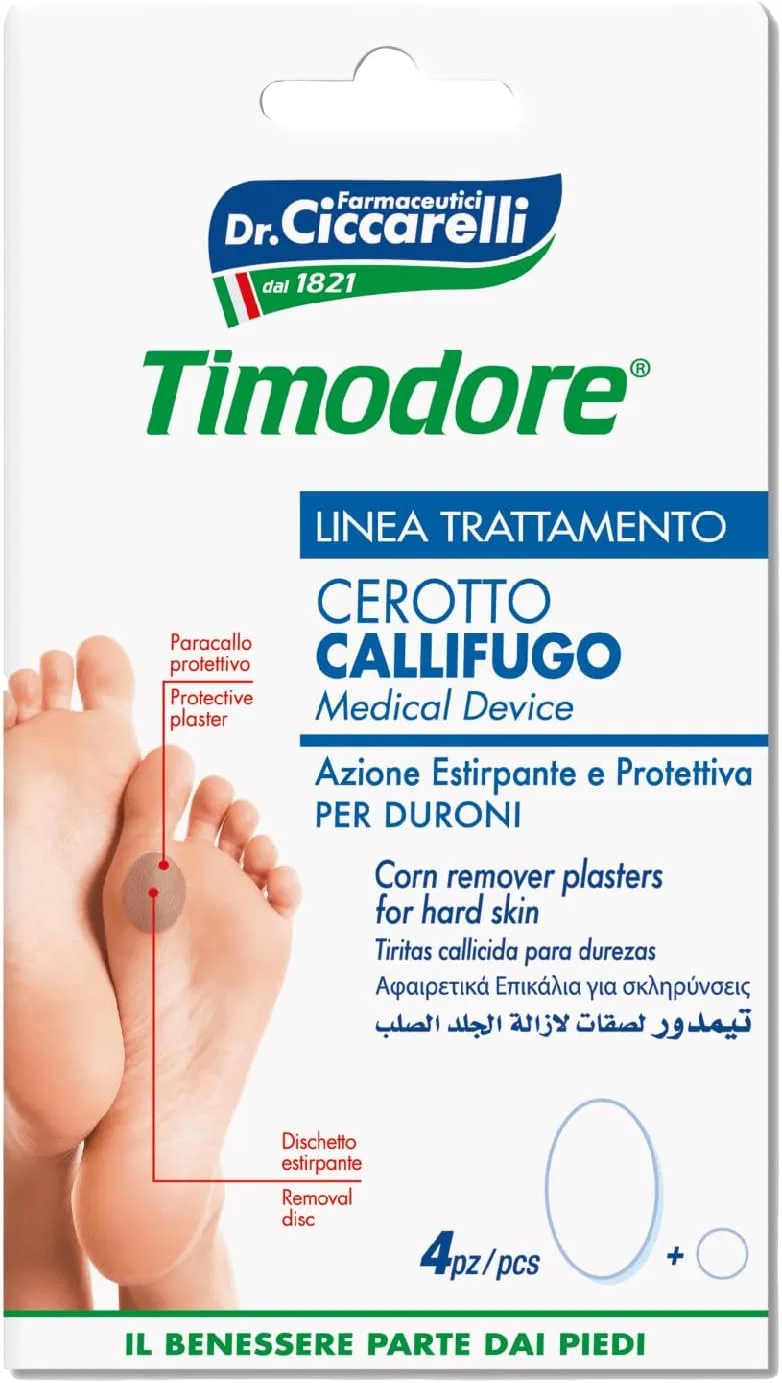Пластыри от мозолей CICCARELLI CALLIF CICCARELLI DURONI, 4 шт. Timodore, Toes