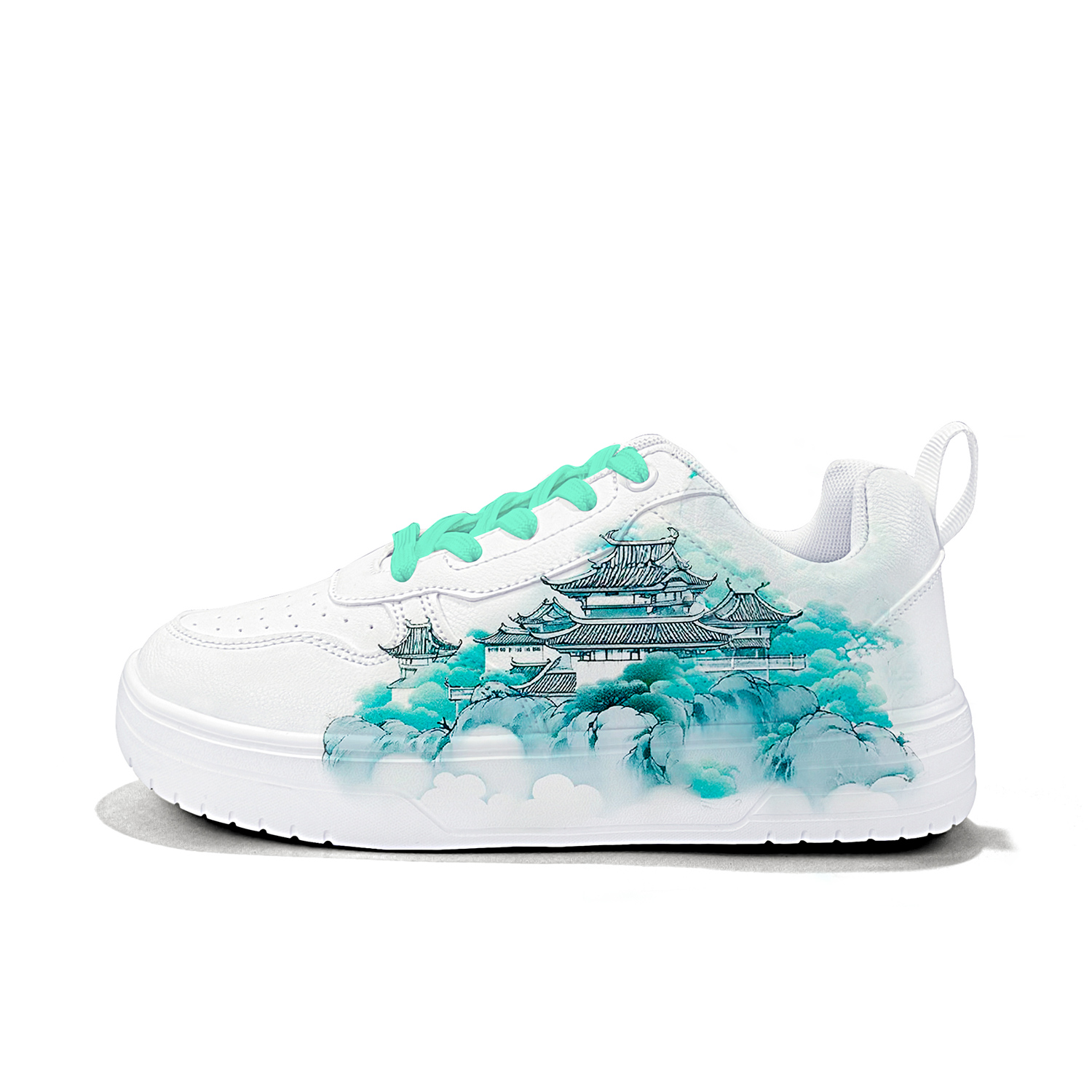 

Cold cicadas yesterday Антискользящие износостойкие дышащие легкие повседневные кеды унисекс бело-зеленые Hanshan Temple ZLA5049D, цвет White Green-Hanshan Temple-ZLA5049D