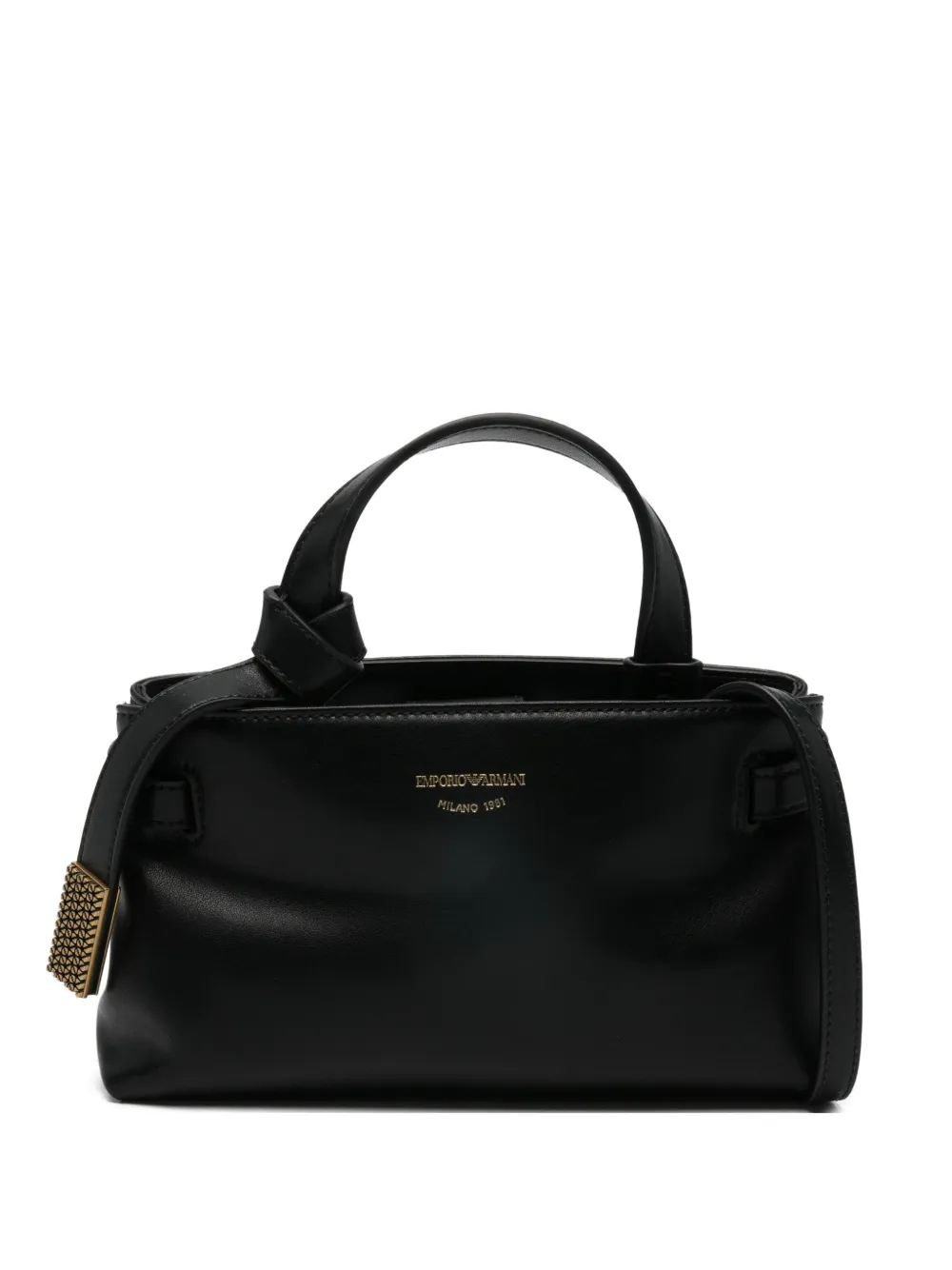 

Сумка-тоут с ручкой с узлом Emporio Armani, черный
