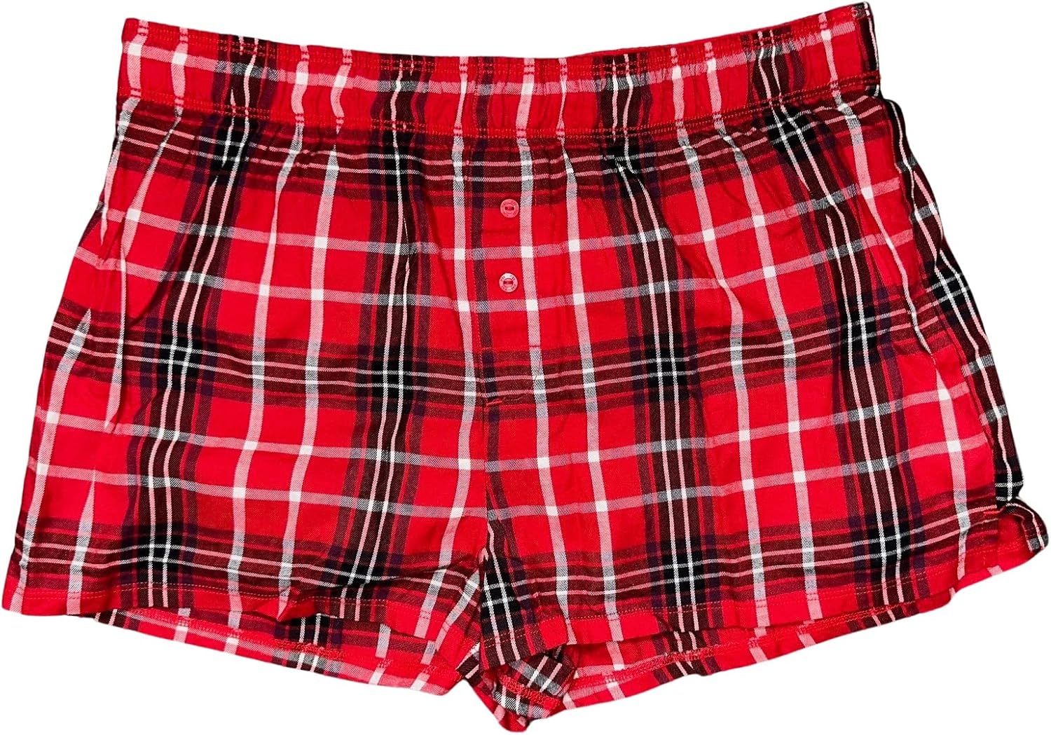 Пижамный комплект Victoria's Secret из розовой фланели, свободный, свободного кроя, в красную клетку, новый, Plaid Red — фото 2