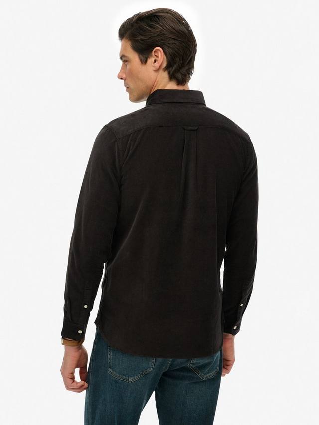 Классическая рубашка из вельветового корда Superdry, Meteorite Black — фото 2