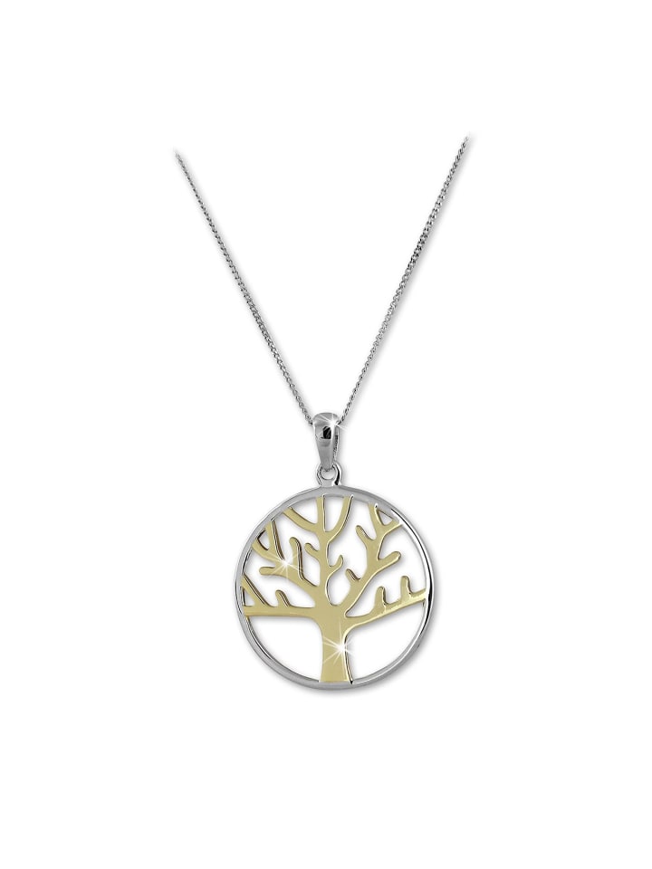 

SilberDream Серебряное колье SilverDream «Древо жизни» из серебра 925 пробы с золотым покрытием (333 проба), женское, ок. 44 см