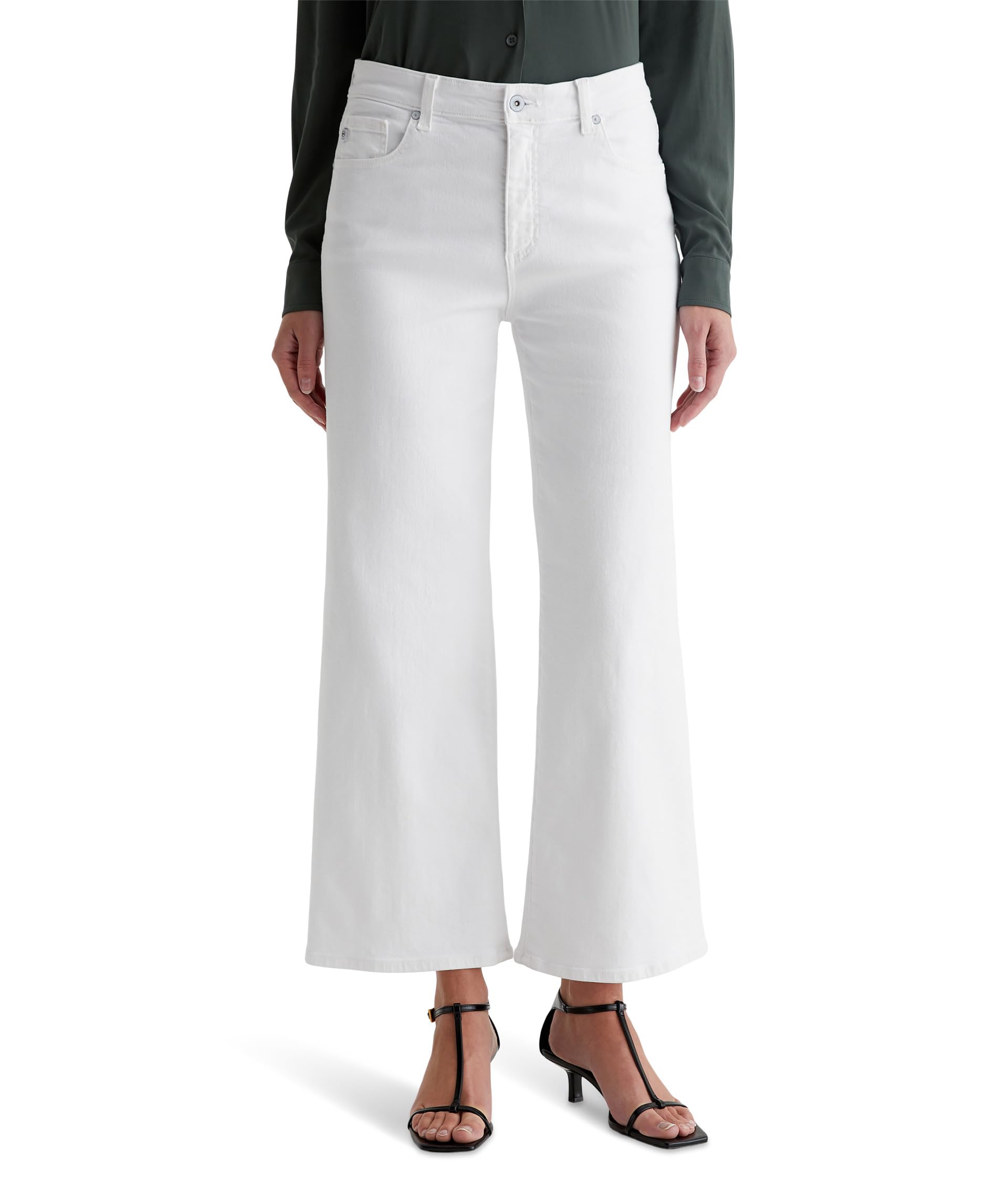 

Джинсы AG Jeans Saige Mid-Rise Wide Leg Jeans in Gallery White, цвет Gallery White