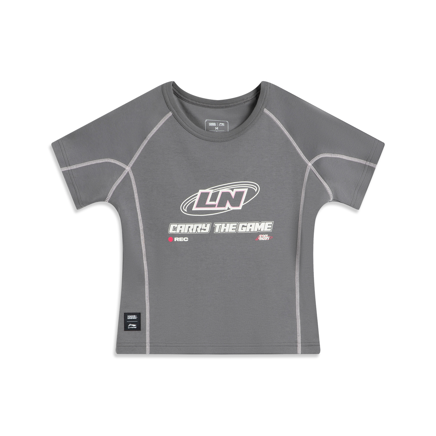 

X LEAGUE OF LEGENDS T Shirt Women's Elegant Gray LINING, серый