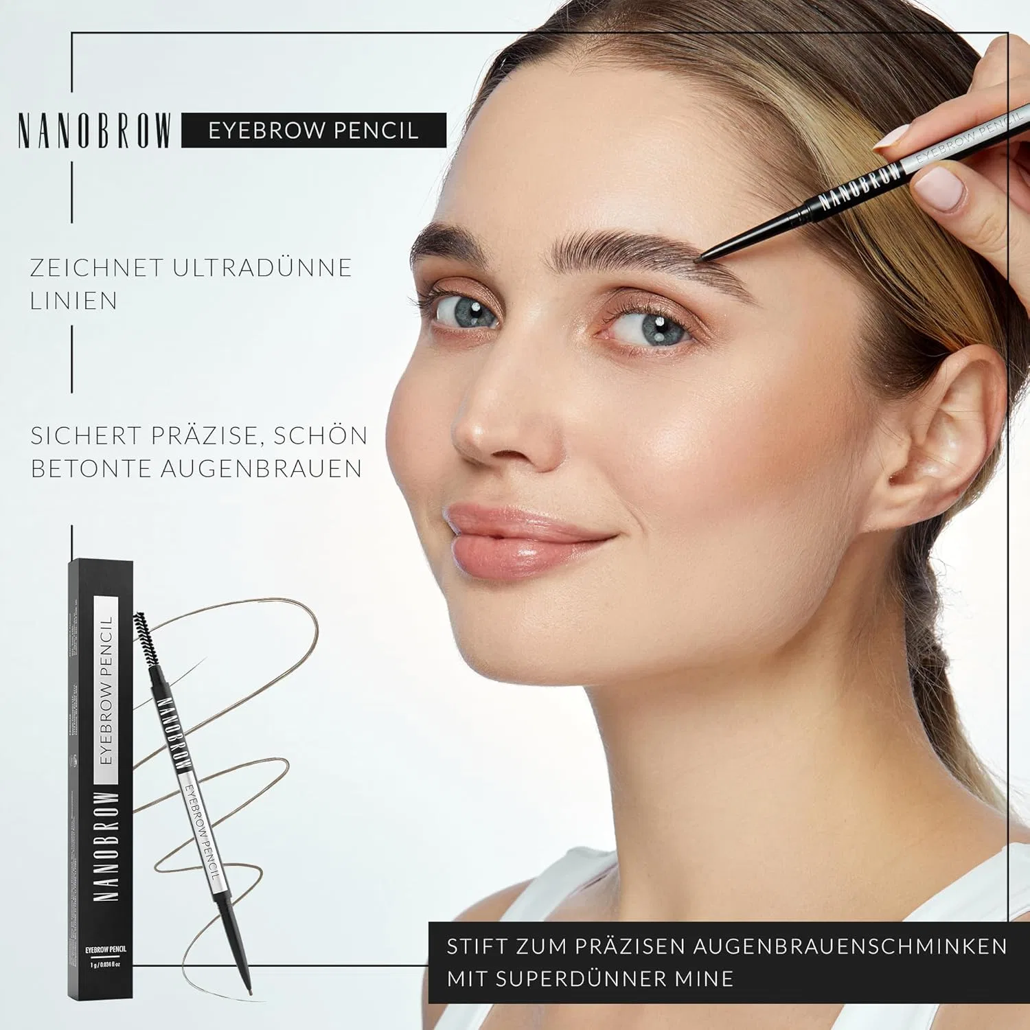 Карандаш для бровей «Nanobrow Pencil» со сверхтонким грифелем Nanobrow, Blonde — фото 2