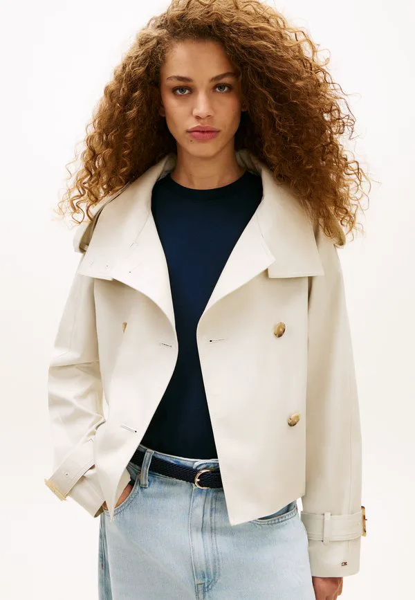 Водоотталкивающая короткая тренировочная куртка, летняя куртка Tommy Hilfiger, Light Silt