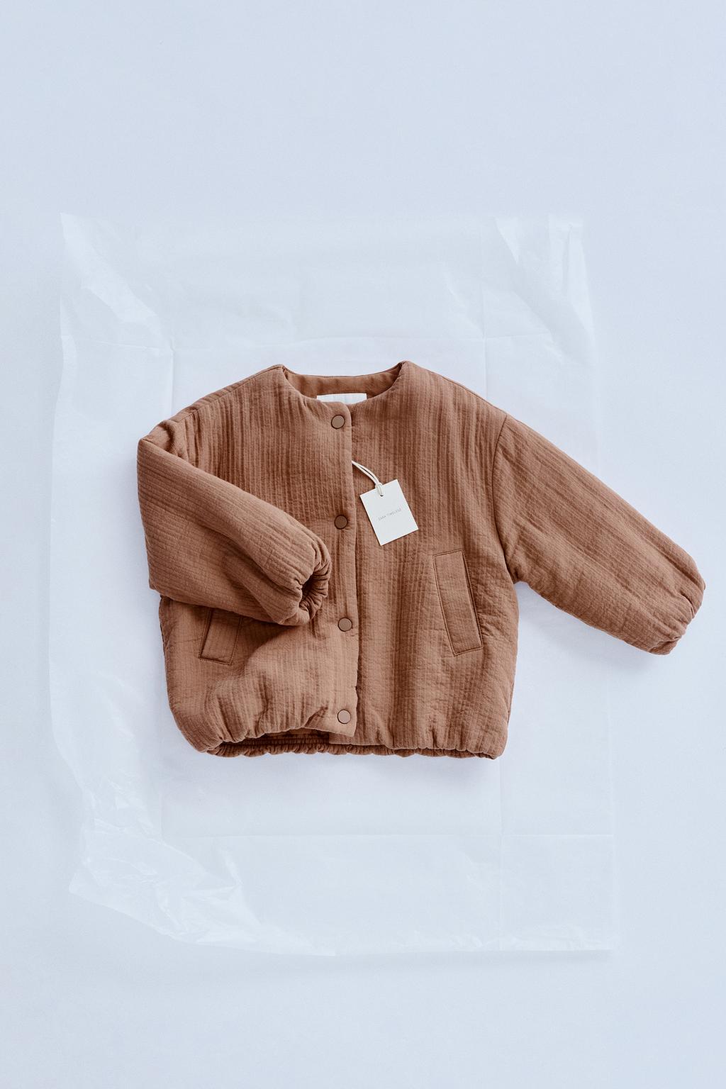 

Текстурированная куртка на подкладке ZARA, цвет Clay