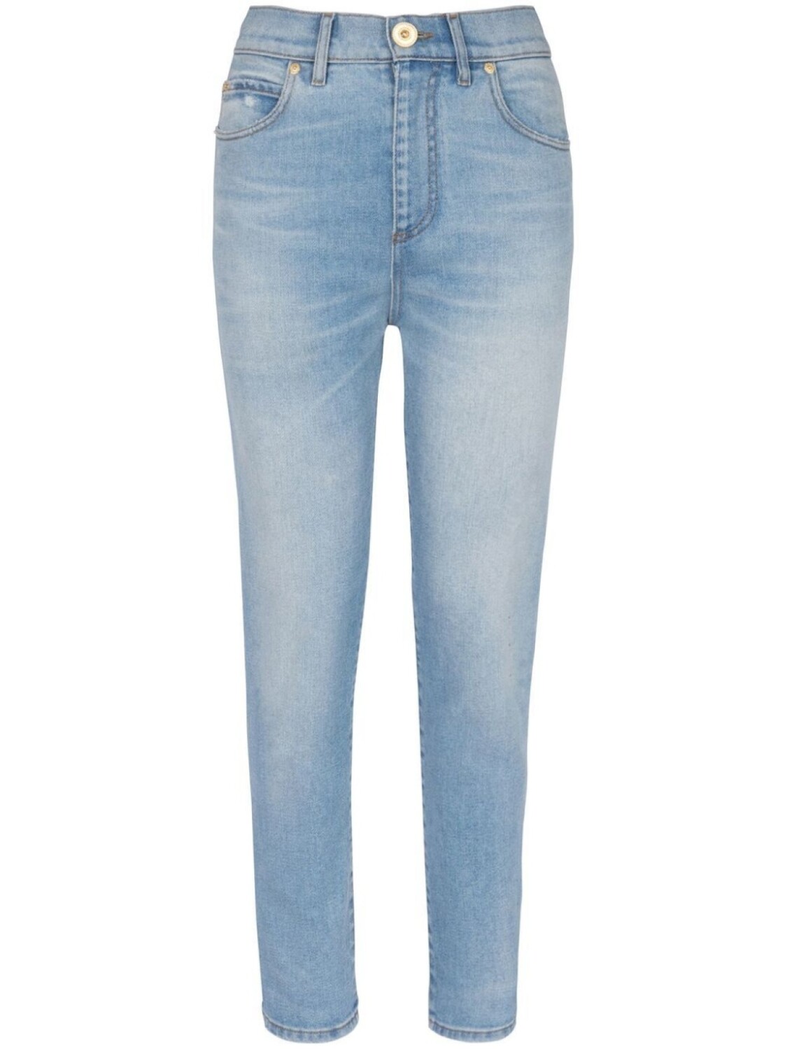 

Balmain high-rise slim-cut jeans, синий
