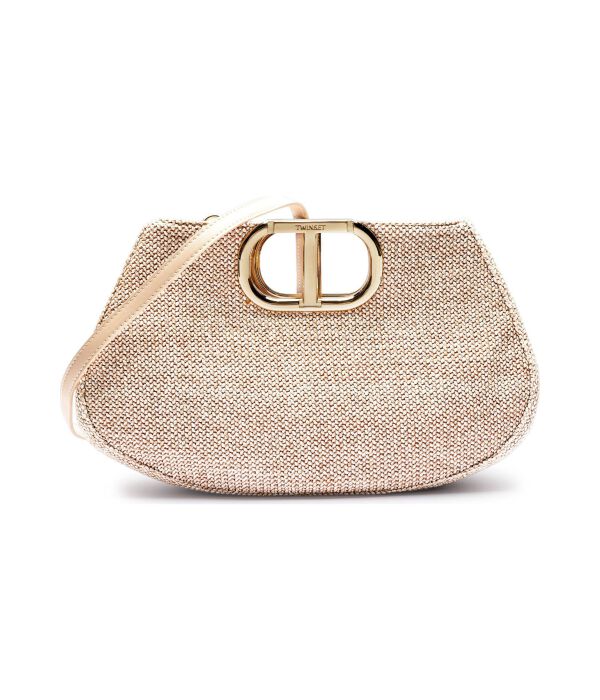 

Сумка женская Twin-Set кросс-боди текстильная, бежевый