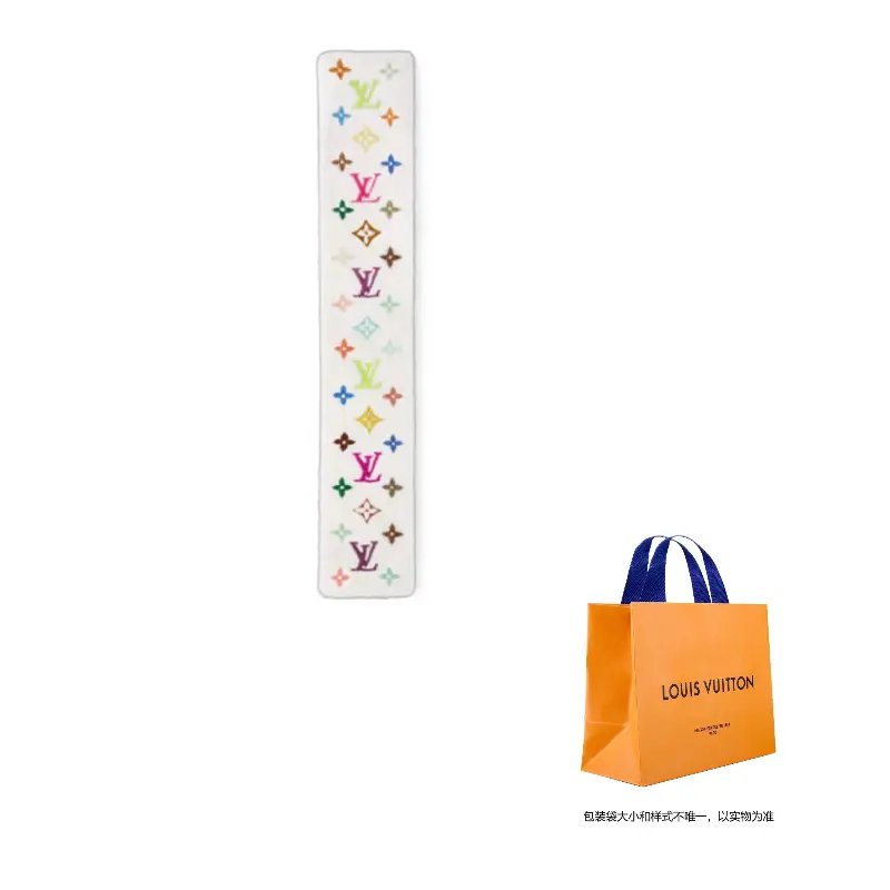 

LOUIS VUITTON Вязаный шарф женский белый, White