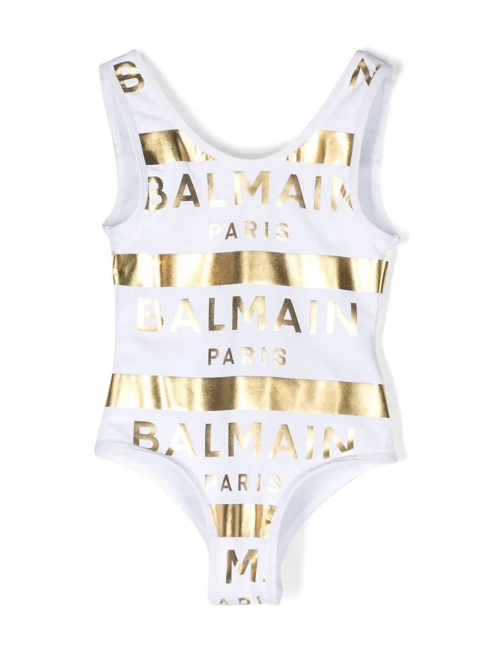 

Купальник с логотипом Balmain Kids, белый