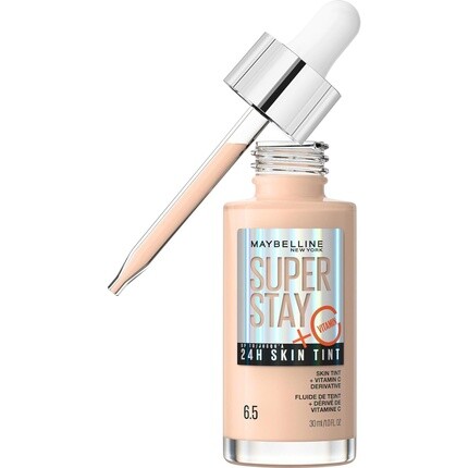 

Тинт-тональная основа Maybelline Super Stay Skin с витамином С, стойкая до 24 часов, веганская формула, оттенок 06,5, 30 мл Maybelline New York