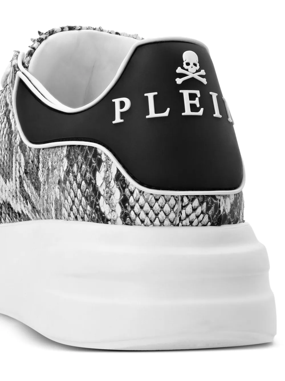 Кроссовки Roccia со змеиным принтом Philipp Plein, белый — фото 4