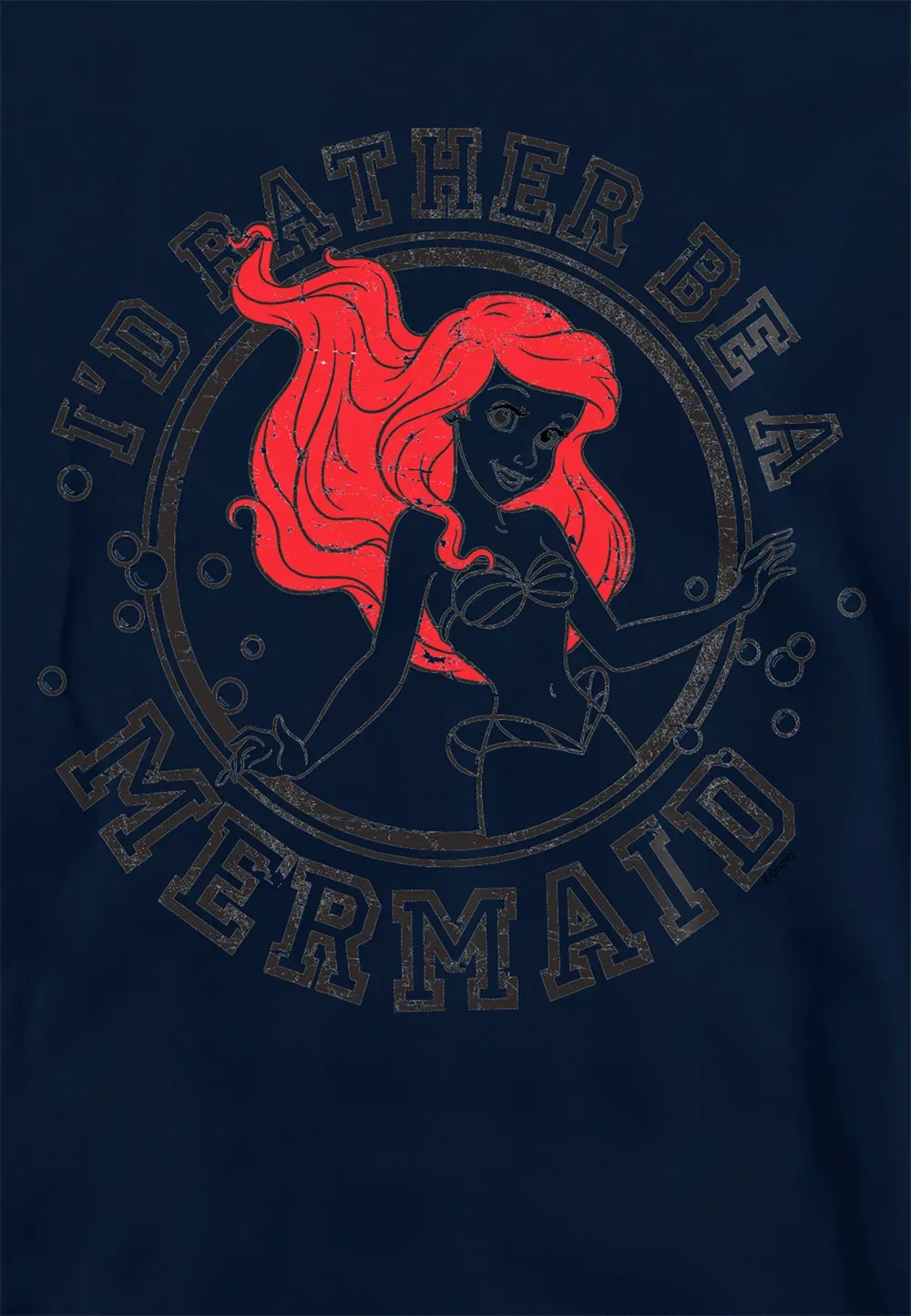 Детский худи Disney Little Mermaid темно-синий, темно-синий — фото 2