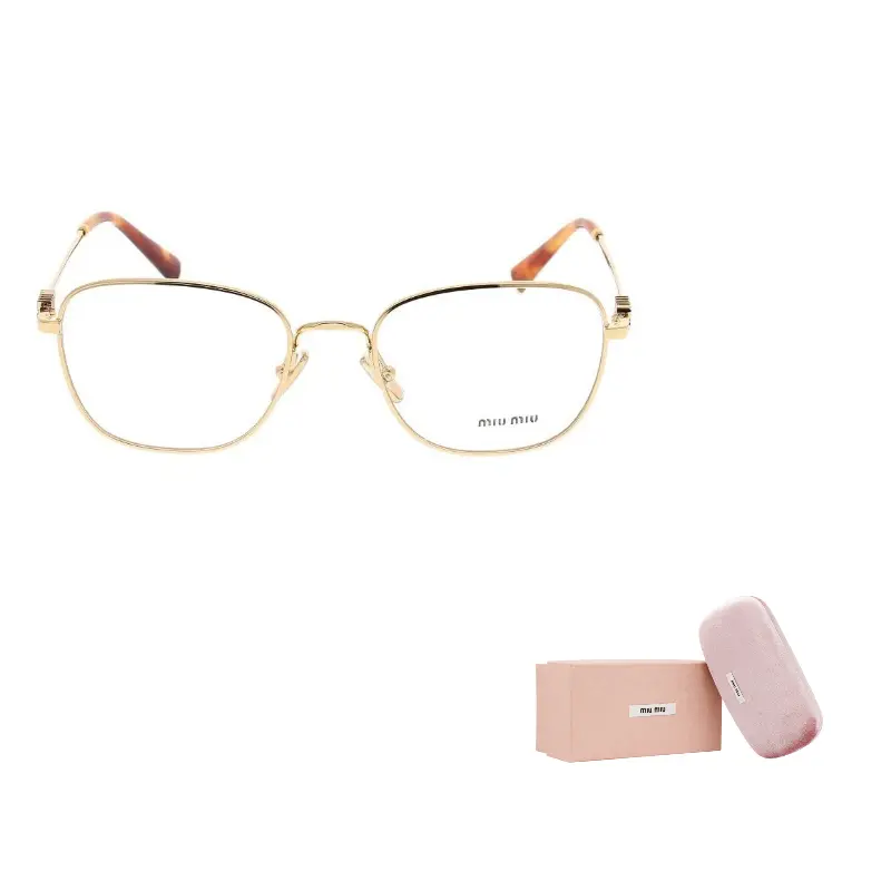 

MIU MIU Квадратные очки женские золотые, Gold