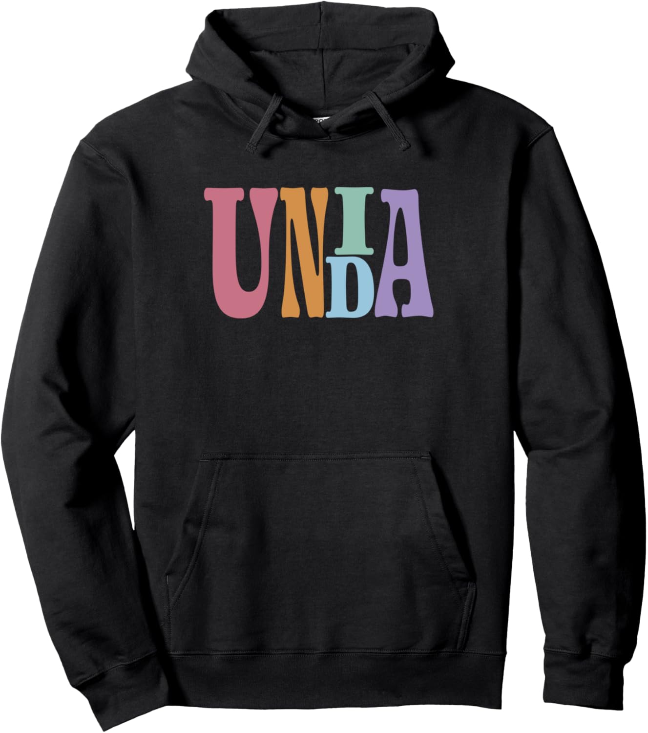 

Худи Unida с радужными цветными буквами Trendy Apparel, черный
