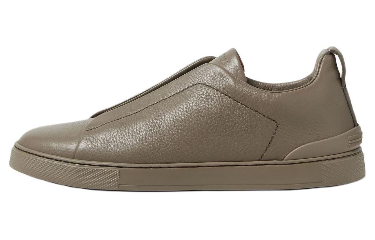

Ermenegildo Zegna Кроссовки для скейтбординга Zegna Triple Stitch Low Top, мужские, серо-коричневые