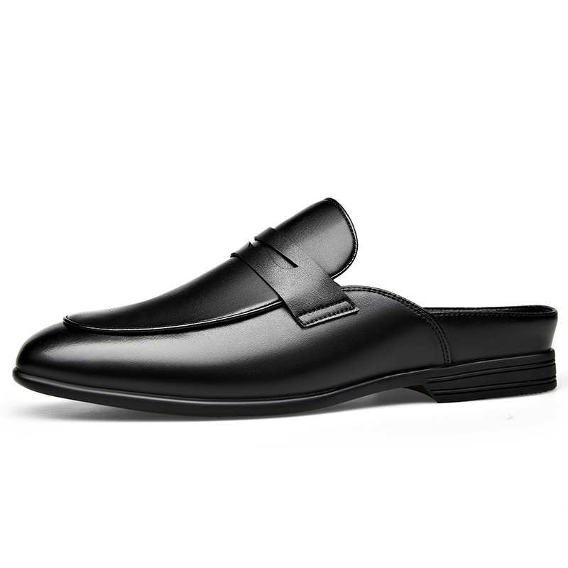 

Лоумайк Мужские черные тапочки с закрытым носком