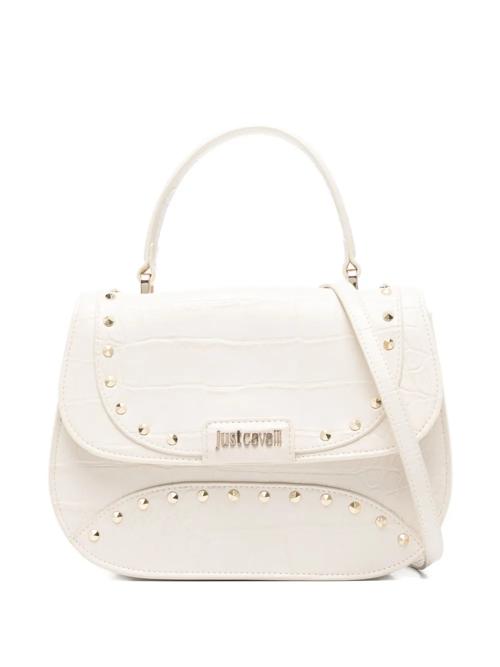 

Сумка-тоут с заклепками Just Cavalli, белый