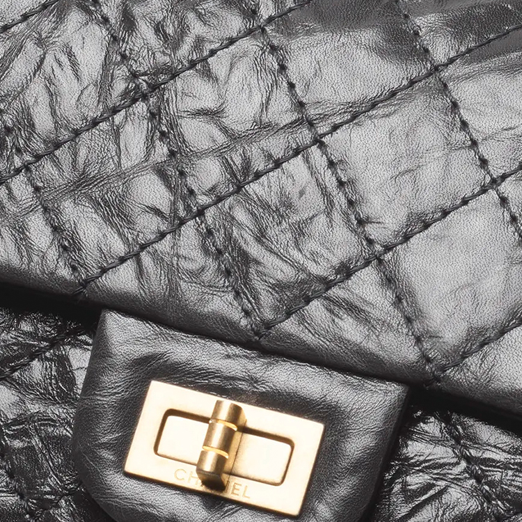CHANEL 255 Сумка через плечо из телячьей кожи, кроссбоди женская Dark Gray — фото 4
