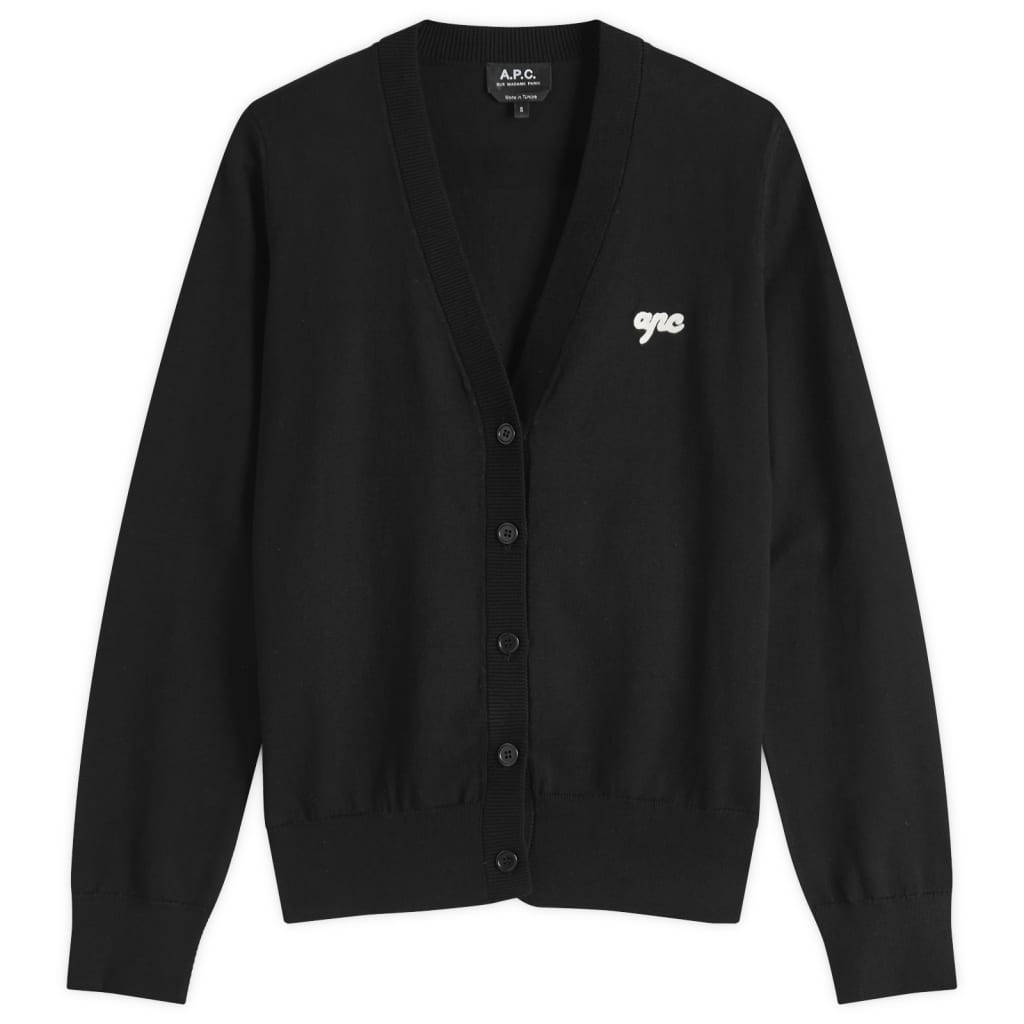 

Кардиган вязаный с логотипом Berangere A.P.C., черный