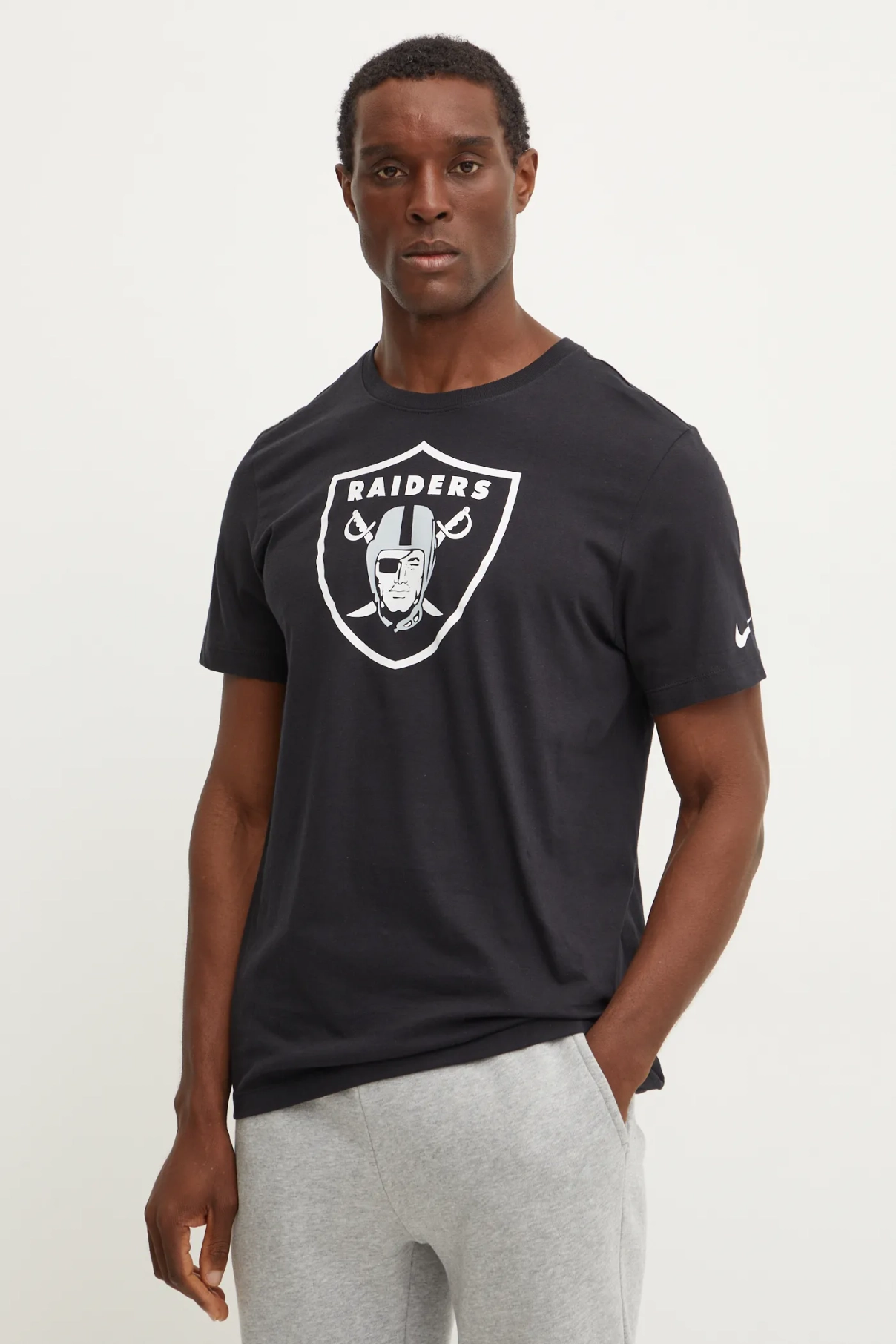 

Хлопковая футболка Las Vegas Raiders Nike, черный