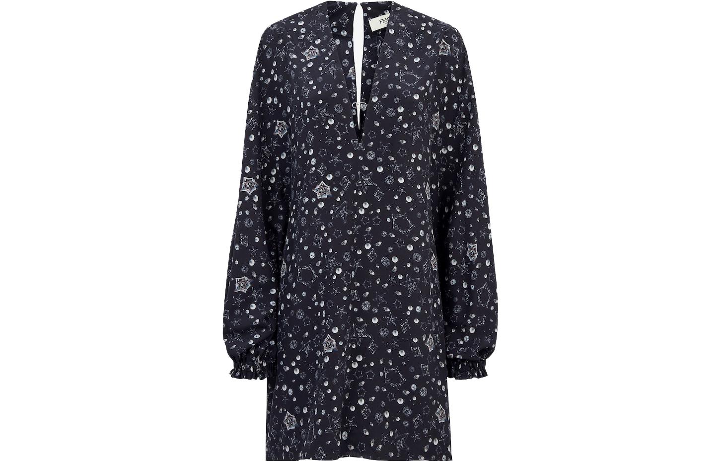 FENDI Платье с длинным рукавом FW23 Women's Dark Blue — фото 3