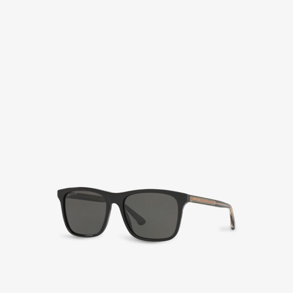 GC001659 солнцезащитные очки из ацетата в прямоугольной оправе Gucci, черный — фото 2