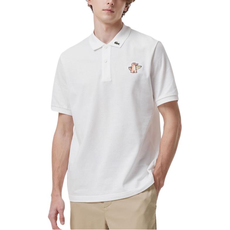 LACOSTE Поло унисекс белое — фото 4