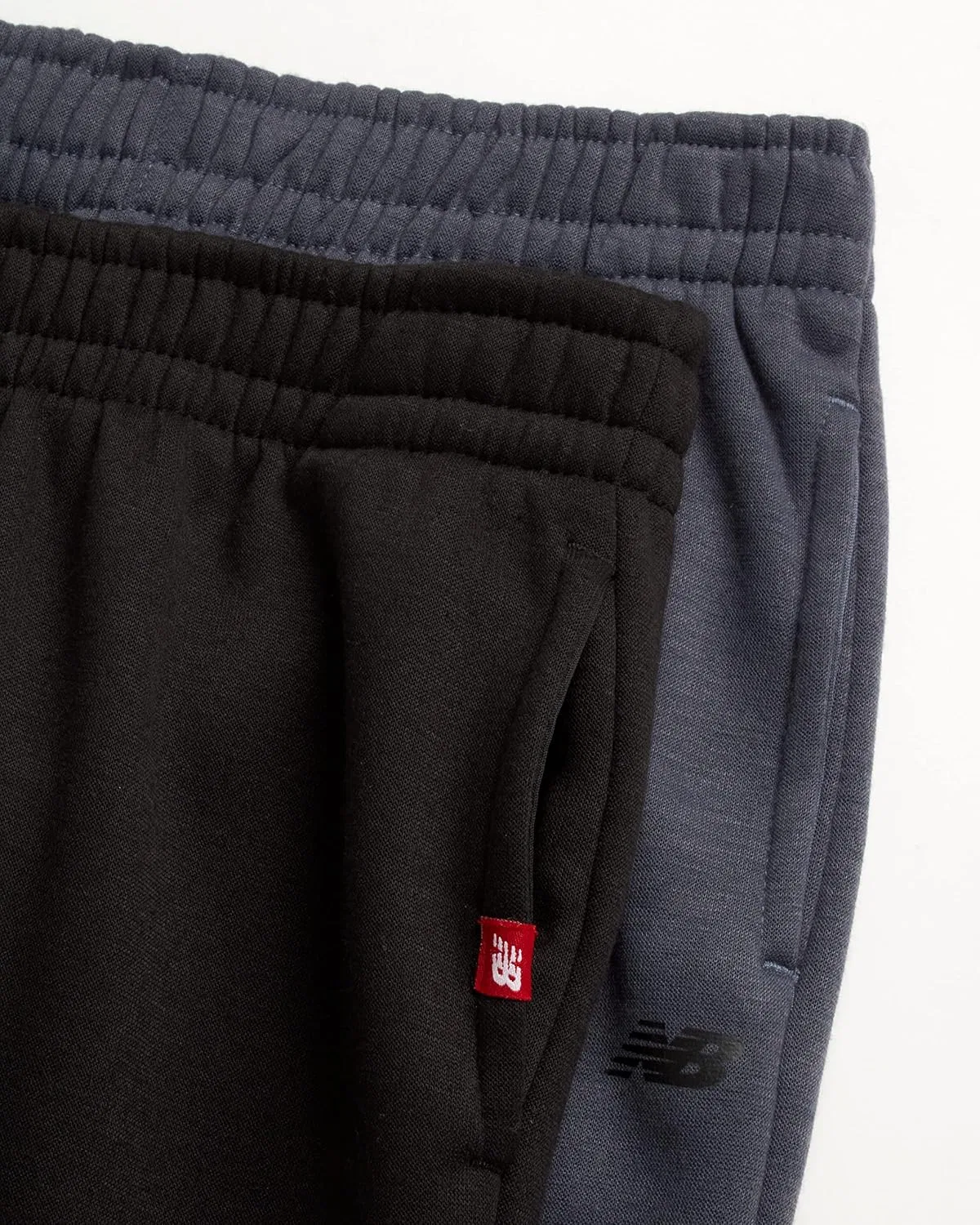 Спортивные штаны New Balance для мальчиков - комплект из 2 штук, флисовые спортивные штаны с эластичным поясом - спортивные штаны для детей, Black/Lead — фото 4