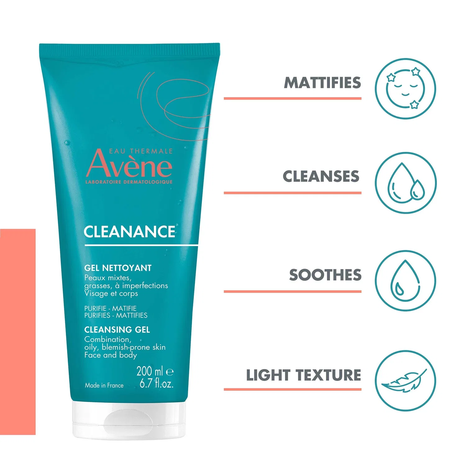 Гель для умывания Avene — Очищающий гель Cleanance для жирной, склонной к высыпаниям кожи, Avène, 200 мл — фото 3