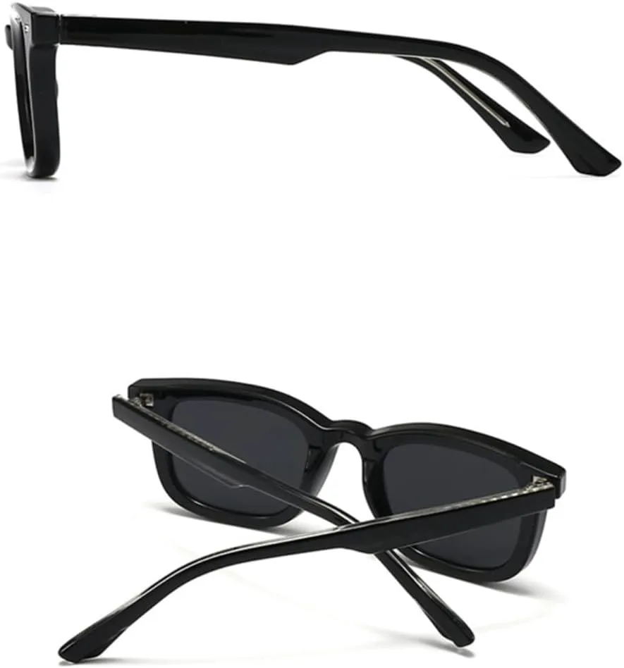 

Ретро-солнцезащитные очки с квадратными заклепками для женщин, модные трендовые очки для мужчин и активного отдыха, защита от УФ-излучения UV400 TVTBBVV, Green Grey