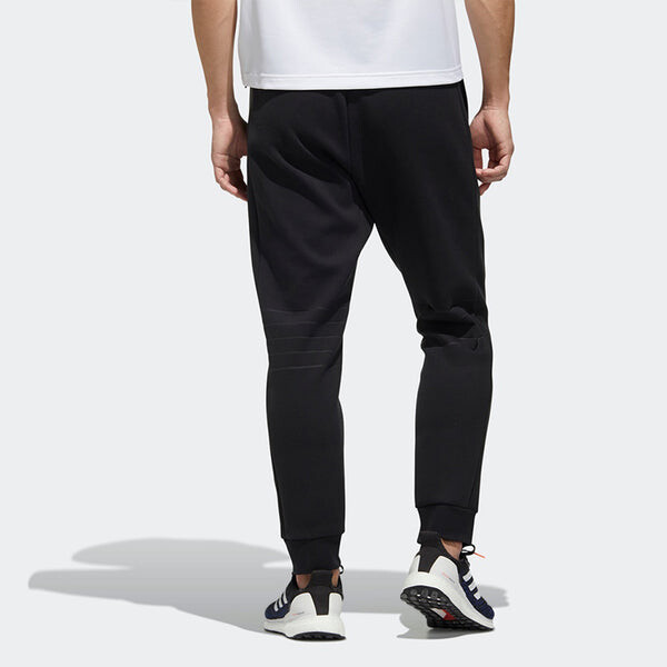 Спортивные штаны adidas Th Pnt Peach Solid Color Casual Cozy Bundle Feet Sports Pants Black, черный — фото 4