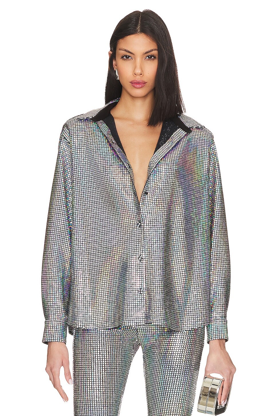 

Рубашка The New Arrivals by Ilkyaz Ozel Colette, цвет Hologram Sequin