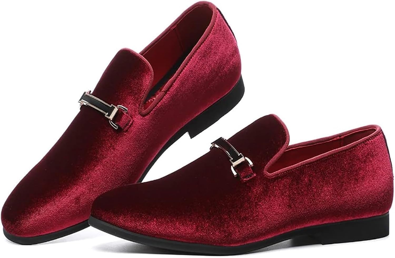 

Мужские классические туфли Prom из замши, лоферы, свадебные туфли, плоские туфли, прогулочные туфли для мужчин Generic, красный