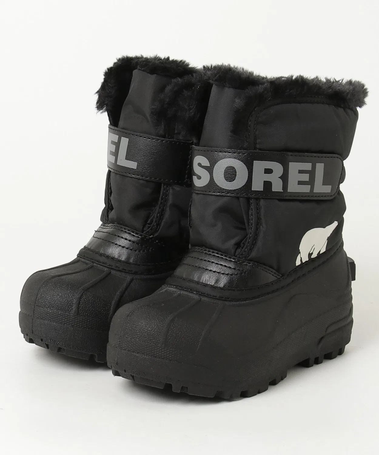 Детские снежные ботинки Sorel с технологией HydroGuard, чёрные