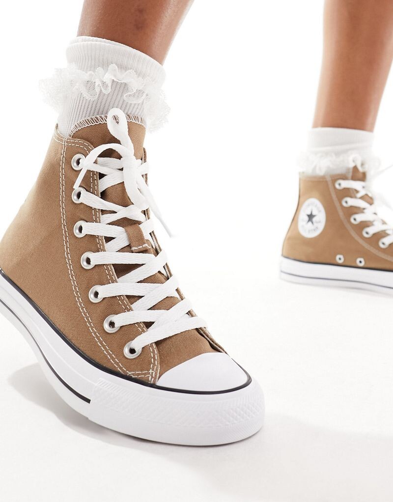 

Converse – Chuck Taylor All Star Hi – коричневые высокие спортивные туфли