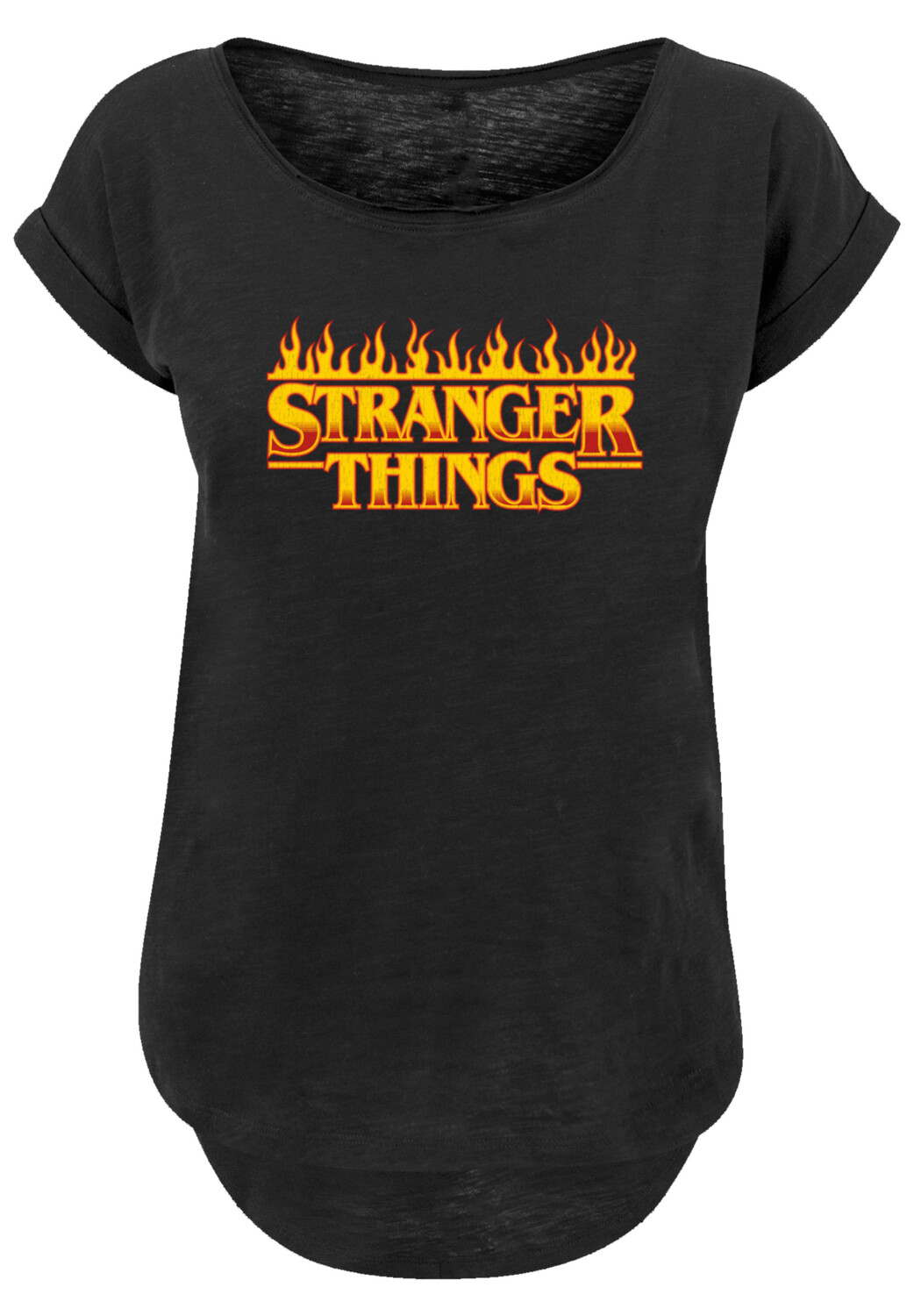 

Футболка F4NT4STIC Stranger Things Fire Logo Women Netflix TV Series, черный