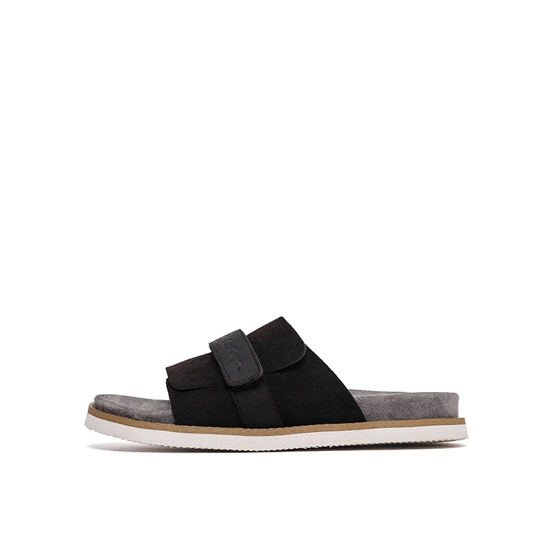 Сланцы мужские EVA Leather Patchwork с противоскользящей подошвой LEE COOPER, Coffee