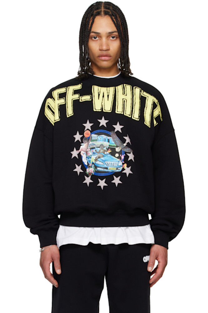 

Черная толстовка Fresco Star Over Crewneck Off-White