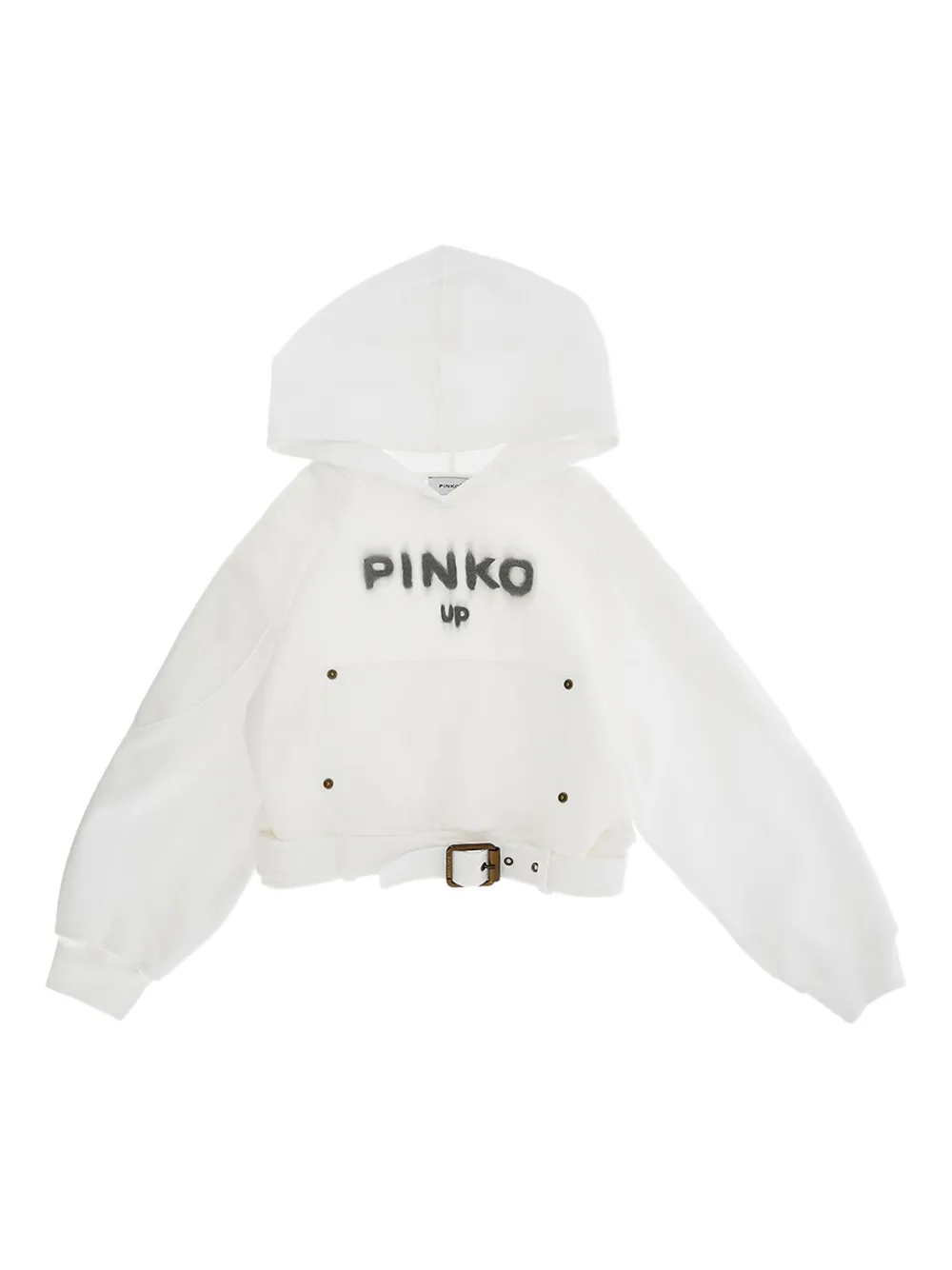 

Худи с поясом и логотипом Pinko Kids, белый
