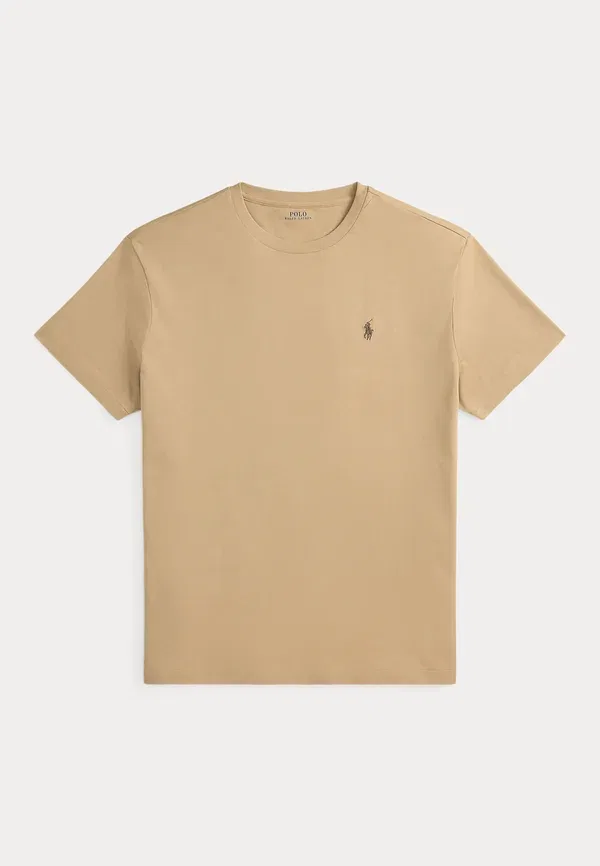 Футболка Polo Ralph Lauren Custom Slim Fit Jersey Crewneck, цвет винтажный хаки — фото 4