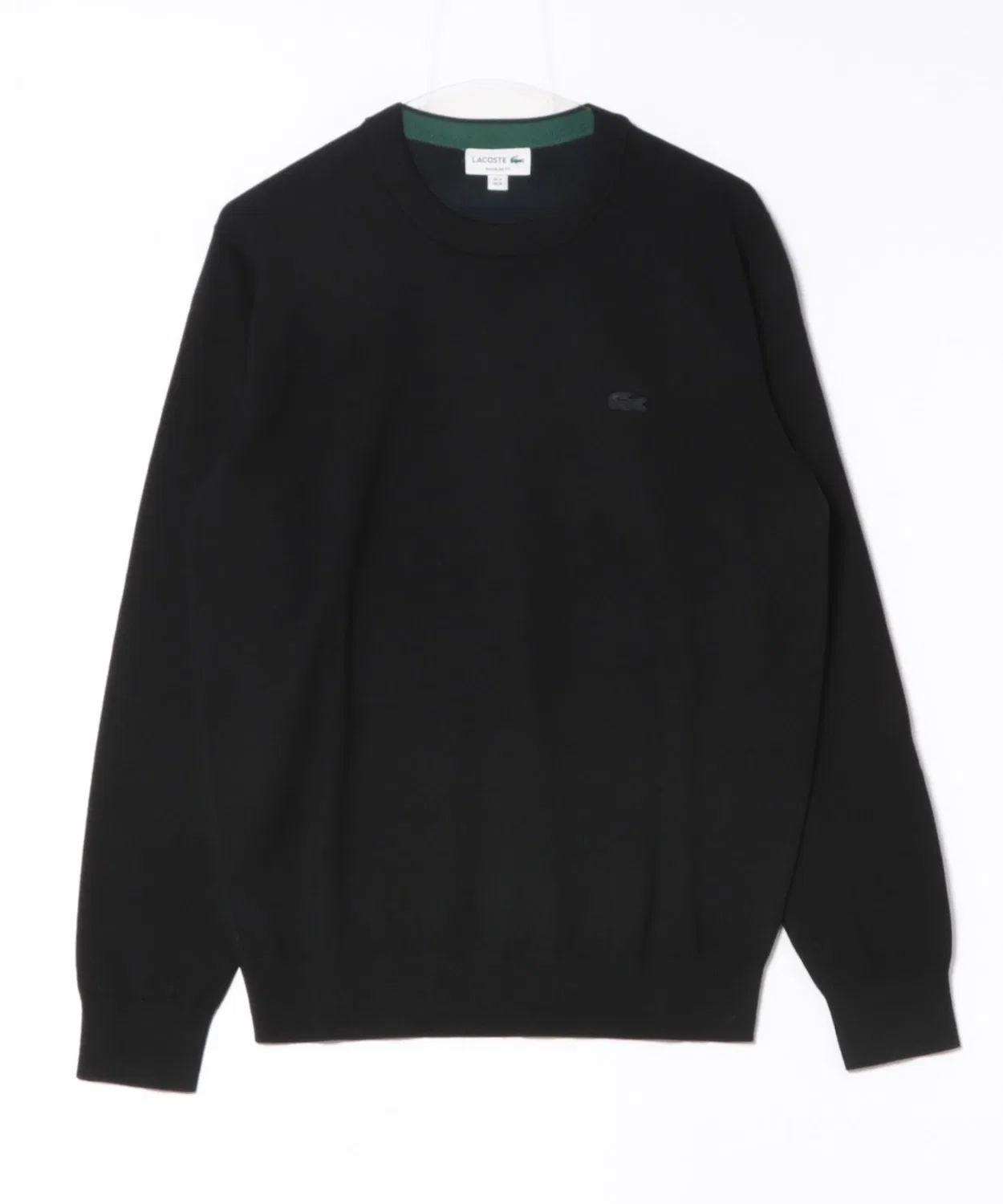 Свитер LACOSTE из мериносовой шерсти, черный