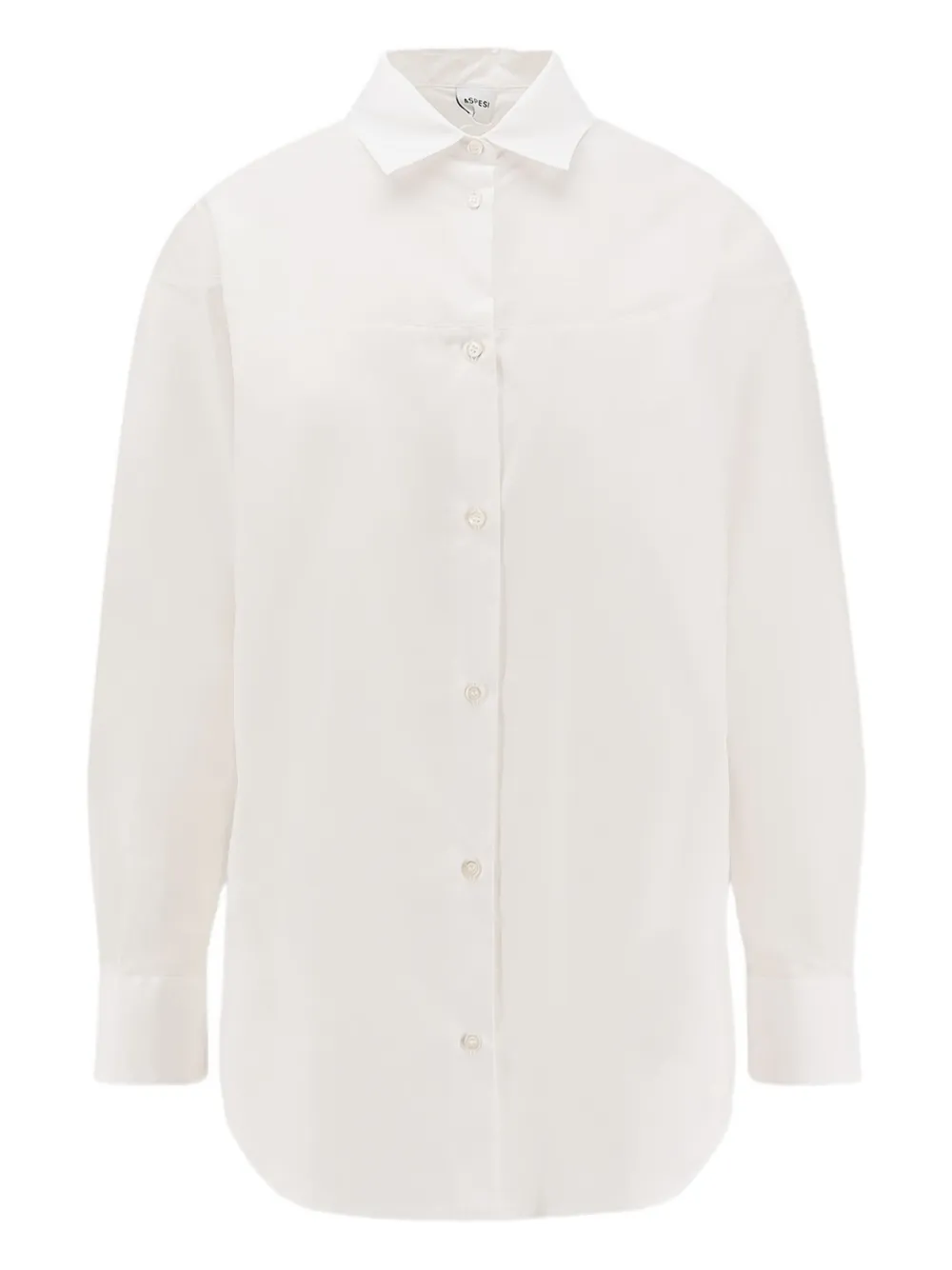 

Хлопковая рубашка с длинными рукавами Aspesi, белый
