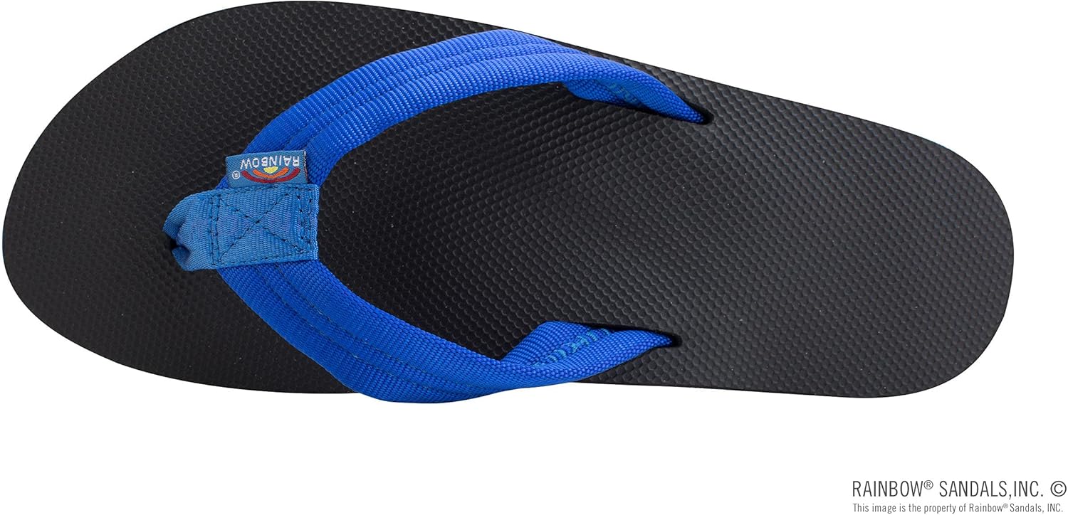 Мужские сандалии Rainbow Double Layer Soft Top 1" с нейлоновым ремешком и наполнителем из EVA-резины Rainbow Sandals, синий/черный — фото 3
