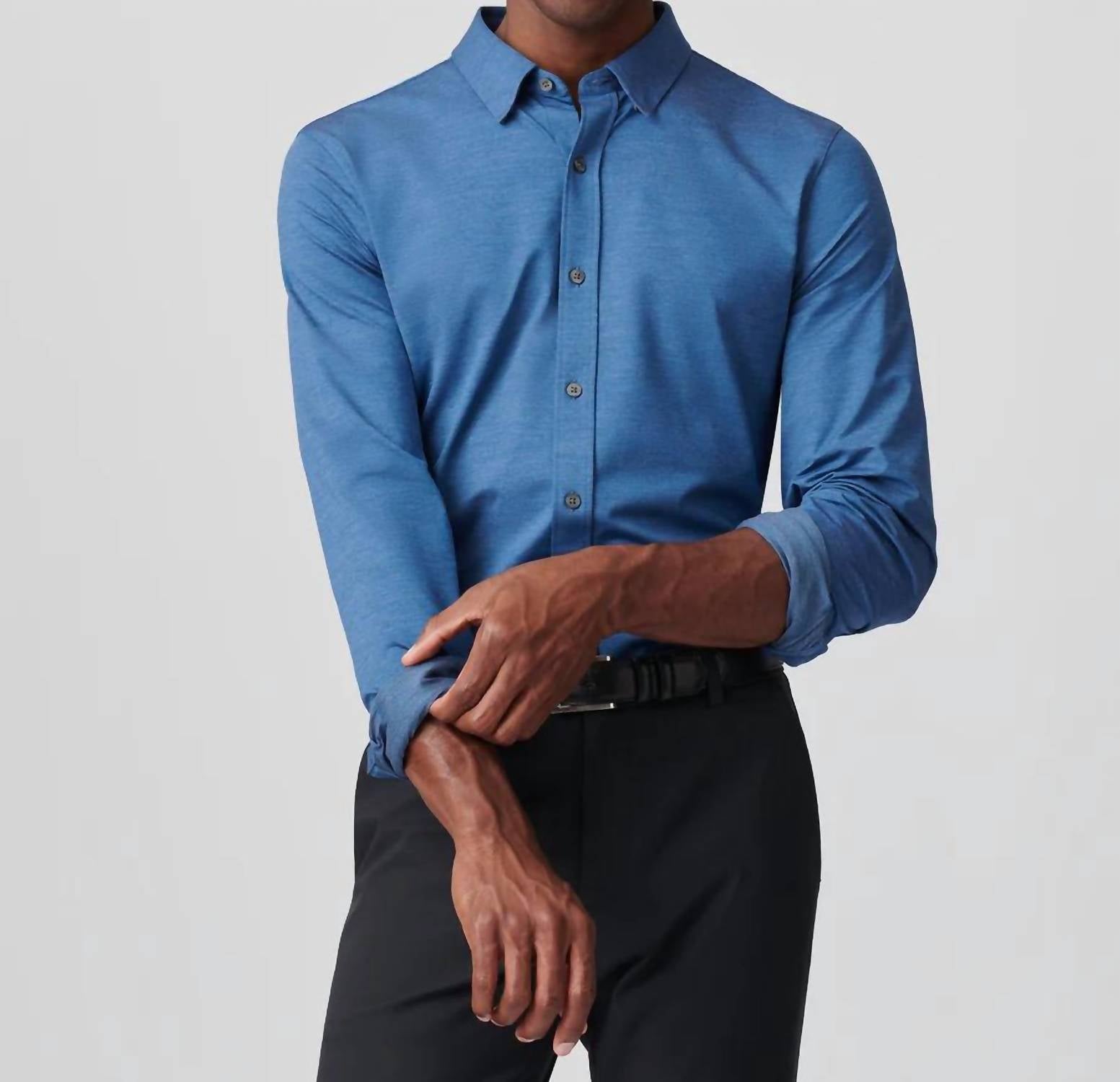 

Рубашка Commuter Slim Fit в средне-синем цвете Oxford RHONE