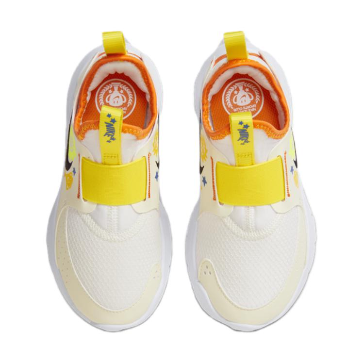 Nike Кроссовки детские Flex Runner 3 с низким верхом, противоскользящие, износостойкие, светло-желтые, для детей 3–7 лет — фото 4