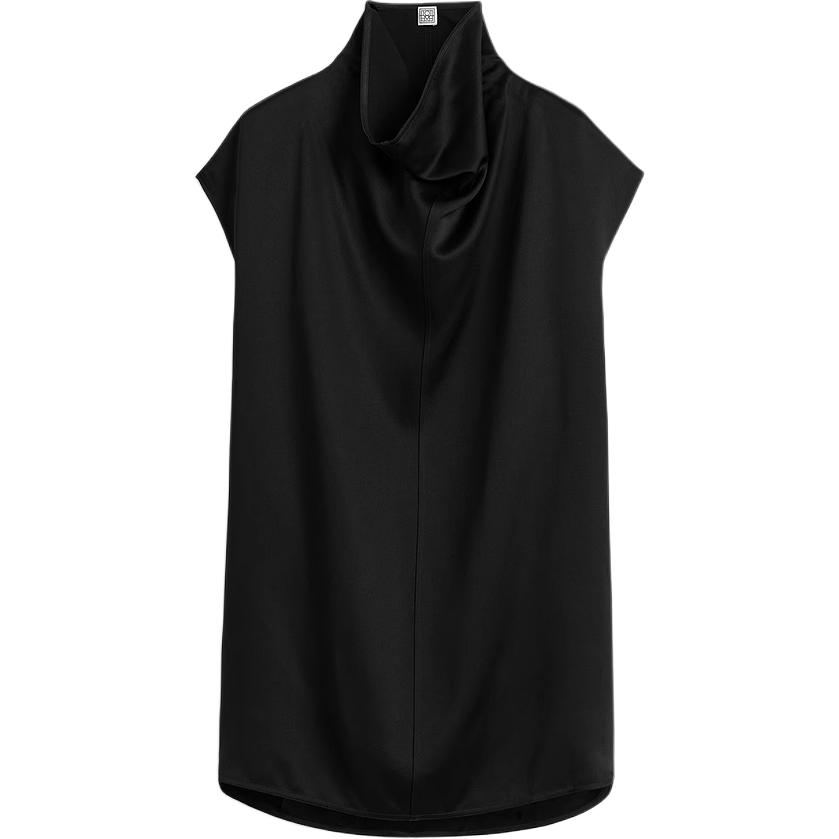 

Totême топ без рукавов с воронкообразным воротником TOTEME, черный